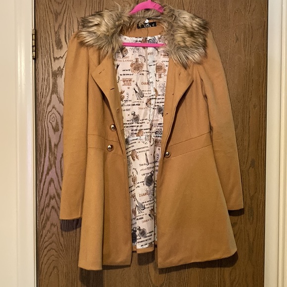 Khaki Fall Coat - Picture 2 of 2
